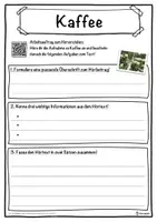 Vorschau - Unterrichtsreihen - Kaffee Lückentext mit Wortspeicher Hörverstehen und Suchsel - Seite 3