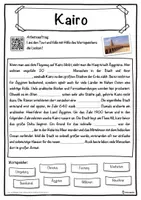 Vorschau - Unterrichtsreihen - Kairo Lückentext mit Wortspeicher Hörverstehen und Suchsel - Seite 1