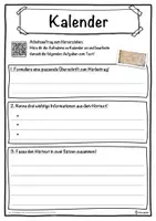Vorschau - Unterrichtsreihen - Kalender Lückentext mit Wortspeicher Hörverstehen und Suchsel - Seite 3