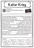 Vorschau - Unterrichtsreihen - Kalter Krieg Lückentext mit Wortspeicher Hörverstehen und Suchsel - Seite 1