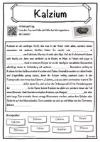 Vorschau - Unterrichtsreihen - Kalzium Lückentext mit Wortspeicher Hörverstehen und Suchsel - Seite 1