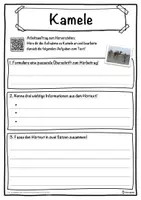 Vorschau - Unterrichtsreihen - Kamele Lückentext mit Wortspeicher Hörverstehen und Suchsel - Seite 3