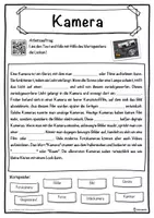 Vorschau - Unterrichtsreihen - Kamera Lückentext mit Wortspeicher Hörverstehen und Suchsel - Seite 1