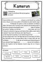 Vorschau - Unterrichtsreihen - Kamerun Lückentext mit Wortspeicher Hörverstehen und Suchsel - Seite 1