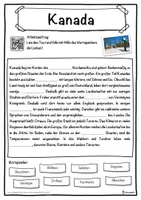 Vorschau - Unterrichtsreihen - Kanada Lückentext mit Wortspeicher Hörverstehen und Suchsel - Seite 1