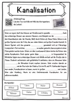 Vorschau - Unterrichtsreihen - Kanalisation Lückentext mit Wortspeicher Hörverstehen und Suchsel - Seite 1