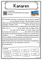 Vorschau - Unterrichtsreihen - Kanaren Lückentext mit Wortspeicher Hörverstehen und Suchsel - Seite 1