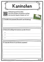 Vorschau - Unterrichtsreihen - Kaninchen Lückentext mit Wortspeicher Hörverstehen und Suchsel - Seite 3