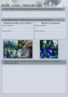 Aperçu - Préparation de séquence / Séquence complète - AVATAR - SCIENCE, POWER AND ETHICS - Page de couverture