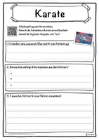 Vorschau - Unterrichtsreihen - Karate Lückentext mit Wortspeicher Hörverstehen und Suchsel - Seite 3