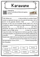 Vorschau - Unterrichtsreihen - Karawane Lückentext mit Wortspeicher Hörverstehen und Suchsel - Seite 1