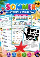 Vorschau - Arbeitsblätter - Sommer DaF / DaZ – Wortschatz & Rätsel | 9 Sommer-Aktivitäten | Wortsuche, Kreuzworträtsel, Buchstabensalat & Code-Knacker - Deckblatt