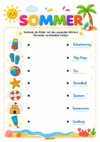 Vorschau - Arbeitsblätter - Sommer DaF / DaZ – Wortschatz & Rätsel | 9 Sommer-Aktivitäten | Wortsuche, Kreuzworträtsel, Buchstabensalat & Code-Knacker - Seite 1