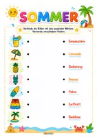 Vorschau - Arbeitsblätter - Sommer DaF / DaZ – Wortschatz & Rätsel | 9 Sommer-Aktivitäten | Wortsuche, Kreuzworträtsel, Buchstabensalat & Code-Knacker - Seite 3