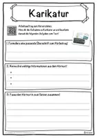 Vorschau - Unterrichtsreihen - Karikatur Lückentext mit Wortspeicher Hörverstehen und Suchsel - Seite 3