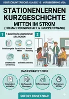 Vorschau - Stationenlernen - Prüfungsvorbereitung MSA - Inhalt, Erörterung, sprachliche Mittel, innerer Monolog - Deckblatt
