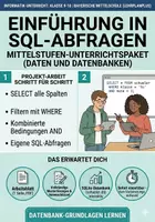 Vorschau - Arbeitsblätter - SQL – Datenbanken abfragen | Arbeitsblatt mit Lösungsblatt + SQLite-Datenbank | Klasse 10 - Deckblatt