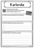Vorschau - Unterrichtsreihen - Karlsruhe Lückentext mit Wortspeicher Hörverstehen und Suchsel - Seite 3
