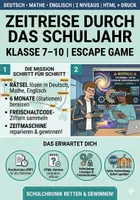 Vorschau - Spiele - Zeitreise durch das Schuljahr | Klasse 7–10 | Deutsch, Mathe, Englisch | 2 Niveaus | HTML + Druckversion - Deckblatt