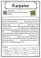 Vorschau - Unterrichtsreihen - Karpaten Lückentext mit Wortspeicher Hörverstehen und Suchsel - Seite 1