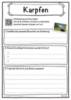 Vorschau - Unterrichtsreihen - Karpfen Lückentext mit Wortspeicher Hörverstehen und Suchsel - Seite 3