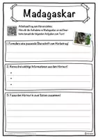 Vorschau - Unterrichtsreihen - Madagaskar Lückentext mit Wortspeicher Hörverstehen und Suchsel - Seite 3