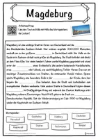 Vorschau - Unterrichtsreihen - Magdeburg Lückentext mit Wortspeicher Hörverstehen und Suchsel - Seite 1