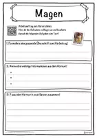 Vorschau - Unterrichtsreihen - Magen Lückentext mit Wortspeicher Hörverstehen und Suchsel - Seite 3