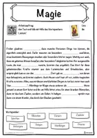 Vorschau - Unterrichtsreihen - Magie Lückentext mit Wortspeicher Hörverstehen und Suchsel - Seite 1