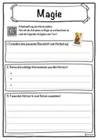 Vorschau - Unterrichtsreihen - Magie Lückentext mit Wortspeicher Hörverstehen und Suchsel - Seite 3