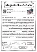 Vorschau - Unterrichtsreihen - Magnetschwebebahn Lückentext mit Wortspeicher Hörverstehen und Suchsel - Seite 1