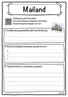 Vorschau - Unterrichtsreihen - Mailand Lückentext mit Wortspeicher Hörverstehen und Suchsel - Seite 3