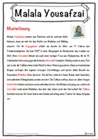 Vorschau - Unterrichtsreihen - Malala Yousafzai Lückentext mit Wortspeicher Hörverstehen und Suchsel - Seite 2