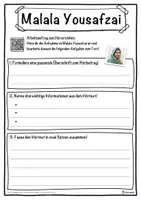 Vorschau - Unterrichtsreihen - Malala Yousafzai Lückentext mit Wortspeicher Hörverstehen und Suchsel - Seite 3