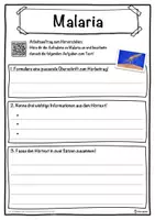 Vorschau - Unterrichtsreihen - Malaria Lückentext mit Wortspeicher Hörverstehen und Suchsel - Seite 3