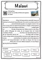 Vorschau - Unterrichtsreihen - Malawi Lückentext mit Wortspeicher Hörverstehen und Suchsel - Seite 1