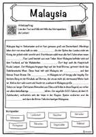 Vorschau - Unterrichtsreihen - Malaysia Lückentext mit Wortspeicher Hörverstehen und Suchsel - Seite 1