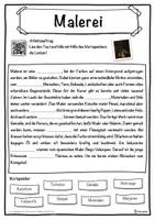 Vorschau - Unterrichtsreihen - Malerei Lückentext mit Wortspeicher Hörverstehen und Suchsel - Seite 1