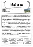 Vorschau - Unterrichtsreihen - Mallorca Lückentext mit Wortspeicher Hörverstehen und Suchsel - Seite 1
