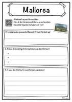Vorschau - Unterrichtsreihen - Mallorca Lückentext mit Wortspeicher Hörverstehen und Suchsel - Seite 3