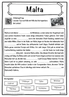 Vorschau - Unterrichtsreihen - Malta Lückentext mit Wortspeicher Hörverstehen und Suchsel - Seite 1