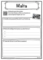 Vorschau - Unterrichtsreihen - Malta Lückentext mit Wortspeicher Hörverstehen und Suchsel - Seite 3