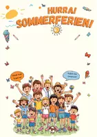 Vorschau - Anderer Materialtyp - Hurra, Sommerferien - Deckblatt