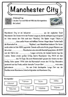 Vorschau - Unterrichtsreihen - Manchester City Lückentext mit Wortspeicher Hörverstehen und Suchsel - Seite 1