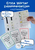 Vorschau - Fördermaterial/Inklusion - Klettmappe, Wörter aus 2 Silben bilden, Basisschreibungen - Deckblatt