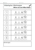 Vorschau - Fördermaterial/Inklusion - Klettmappe, Wörter aus 2 Silben bilden, Basisschreibungen - Seite 3