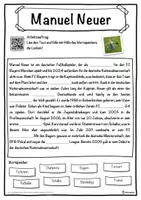 Vorschau - Unterrichtsreihen - Manuel Neuer Lückentext mit Wortspeicher Hörverstehen und Suchsel - Seite 1