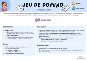 Aperçu - Jeux - Pack de 3 ressources : dominos syllabiques - Page 3