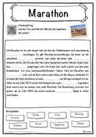 Vorschau - Unterrichtsreihen - Marathon Lückentext mit Wortspeicher Hörverstehen und Suchsel - Seite 1