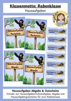 Vorschau - Poster - Klassenmotto Rabenklasse: Hausaufgaben - Deckblatt